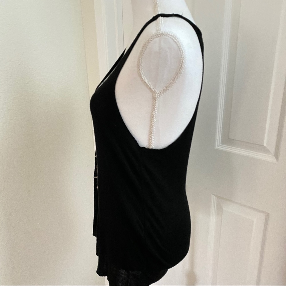 Brandy Melville Relaxed One Size “LA” Black Tank - Picture 5 of 7